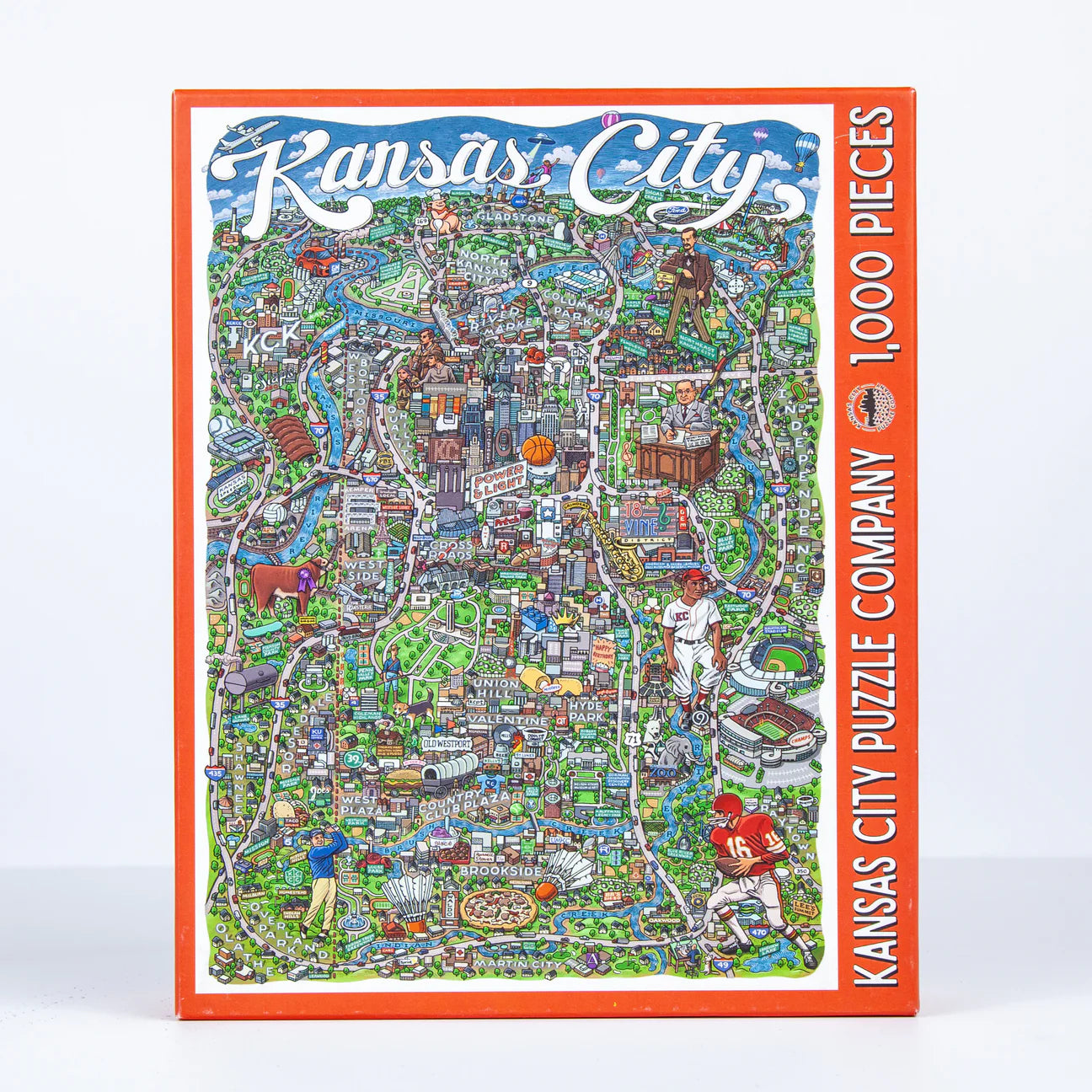 1000 pc Kansas City Puzzle Company - Kansas City Map – Brookside