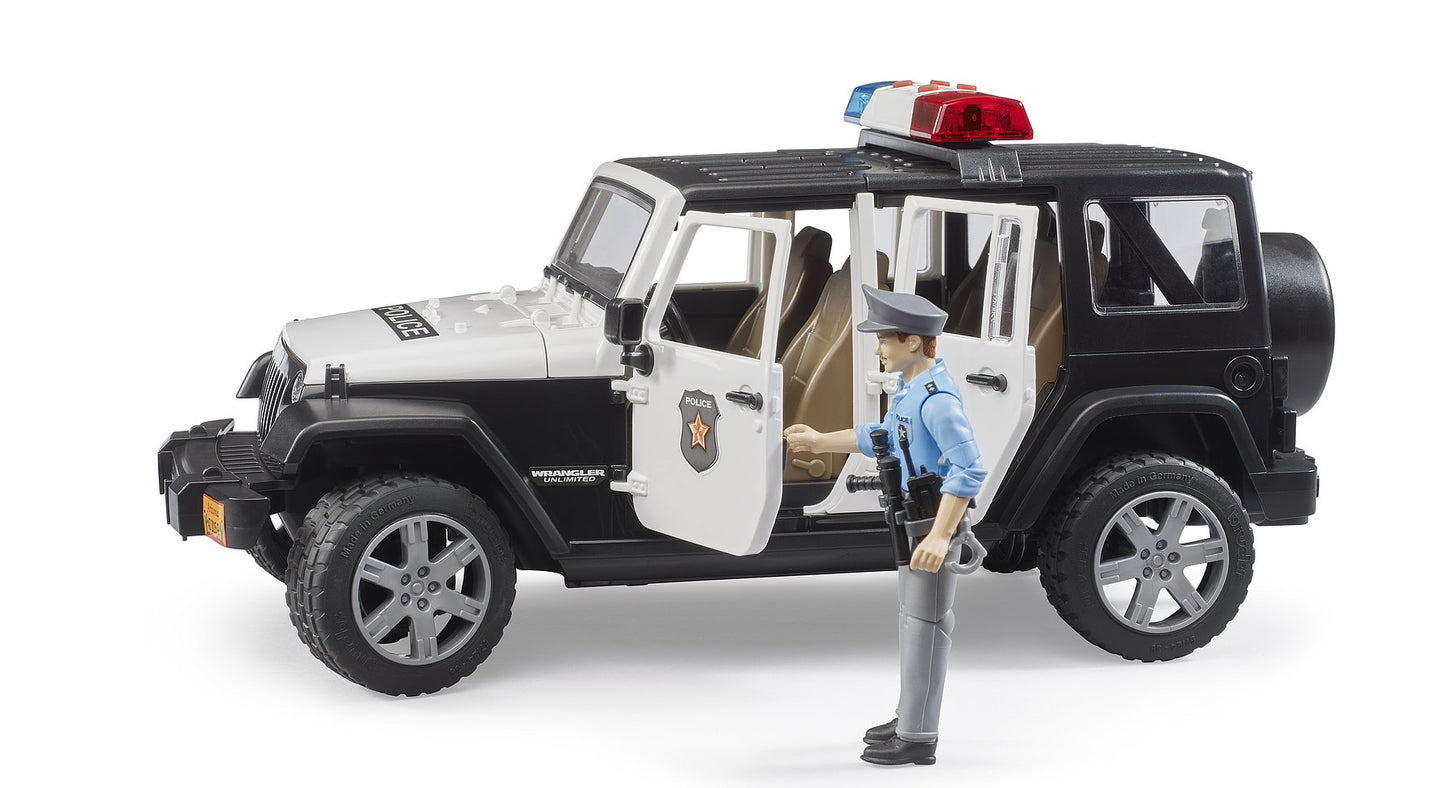 Jeep Wrangler Unlimited Rubicon Police vehicle with policeman and accessories