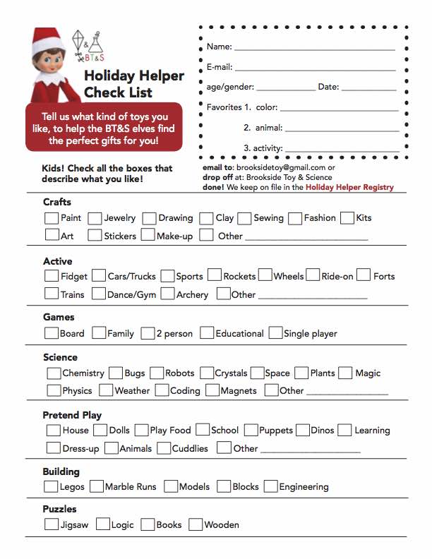 Holiday Helper Registry!
