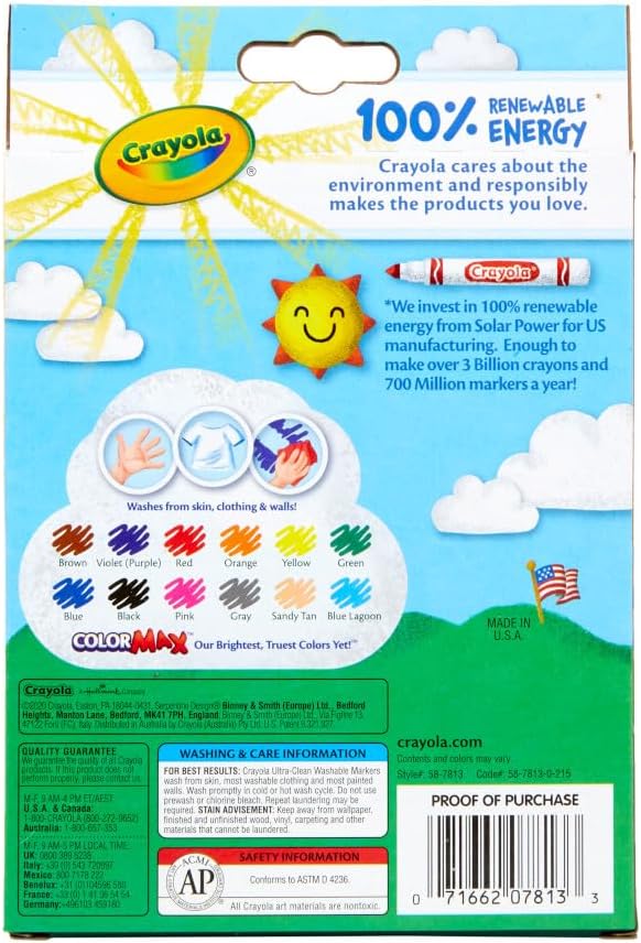 Crayola Ultra-Clean Washable Markers 12pc