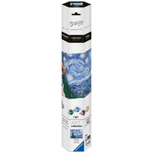 CreArt Starry Night Paint-by-Number Canvas Edition