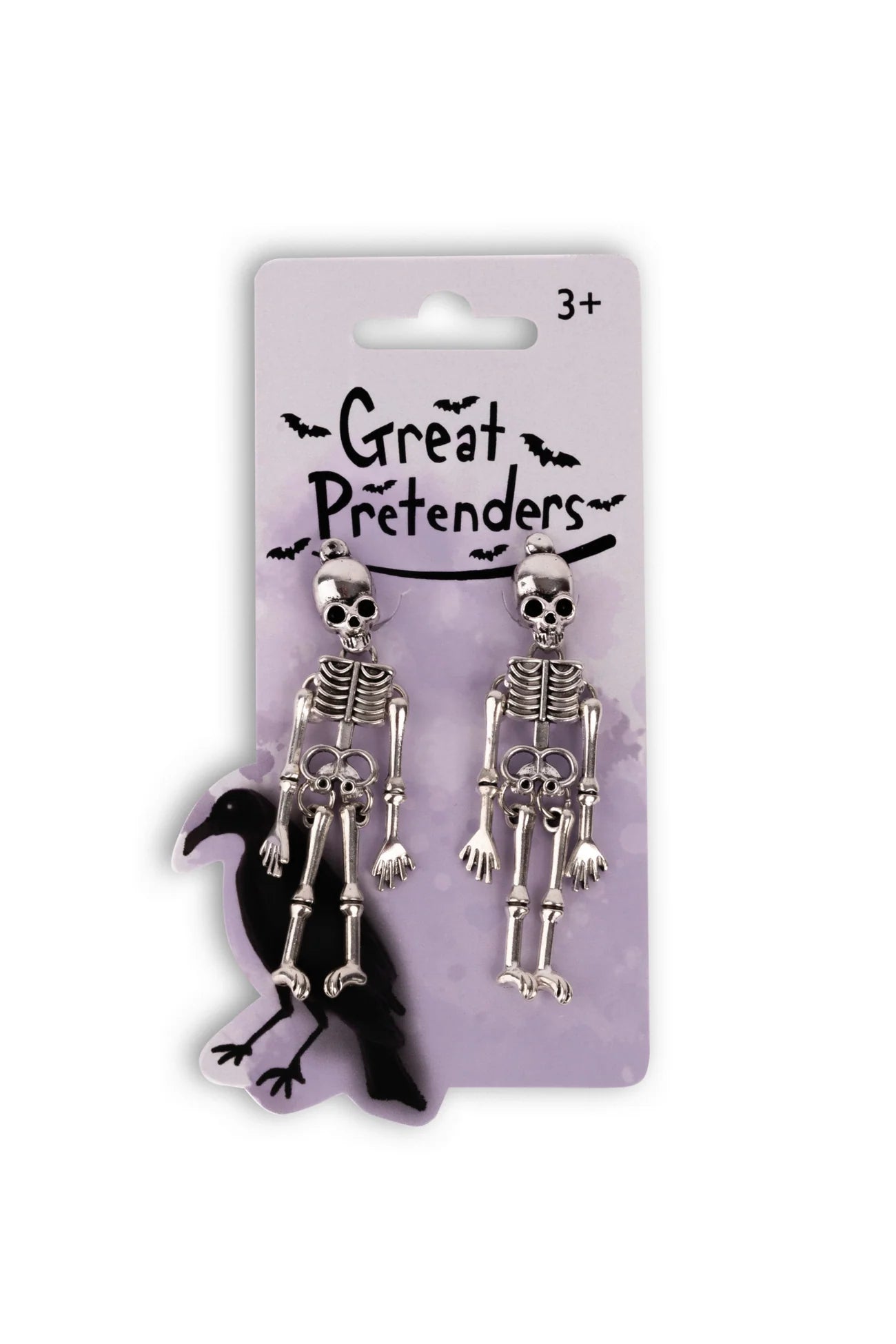 Spooky Skeleton Clip On Earrings