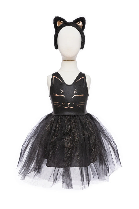 Black Cat Dress with Headband: Size 5-6