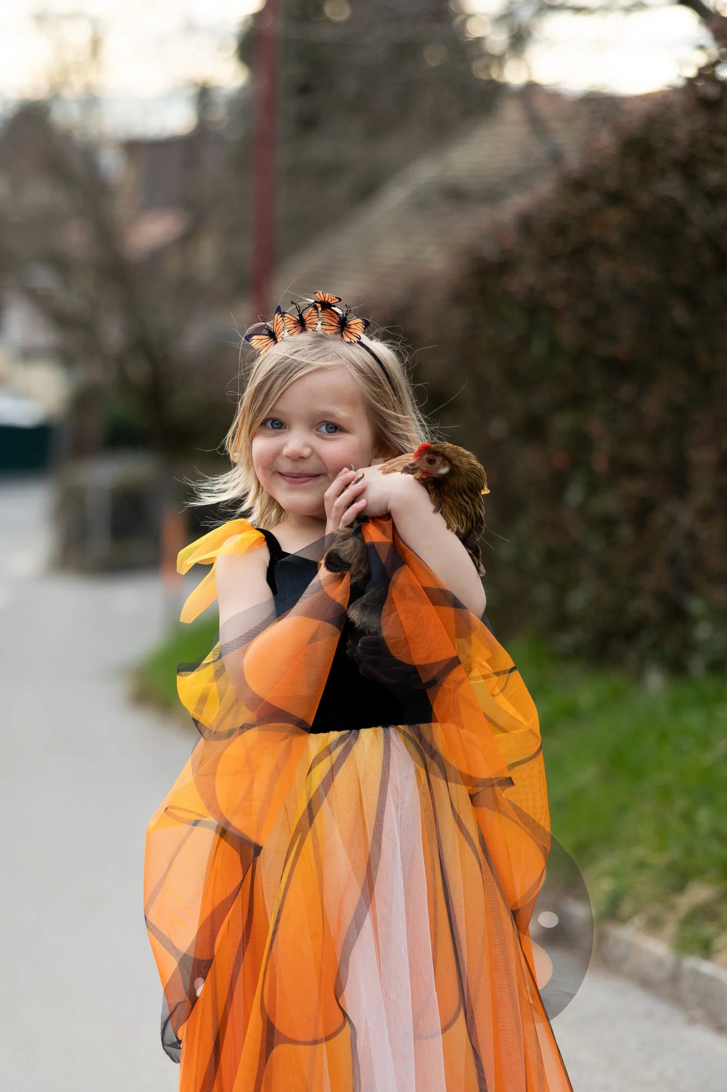 Butterfly Twirl Dress with Headband: Size 5-6