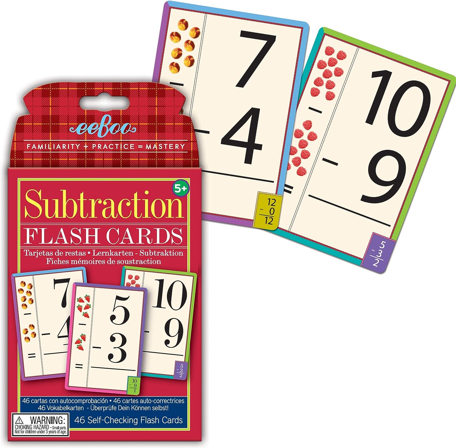 Subtraction Flash Cards