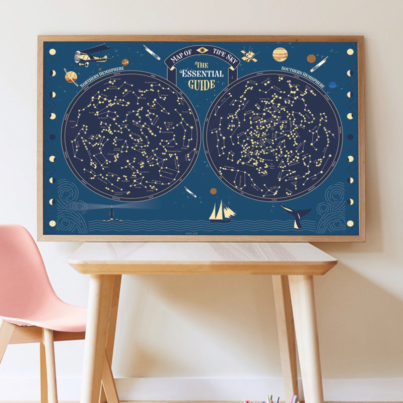 Skymap Sticker Poster
