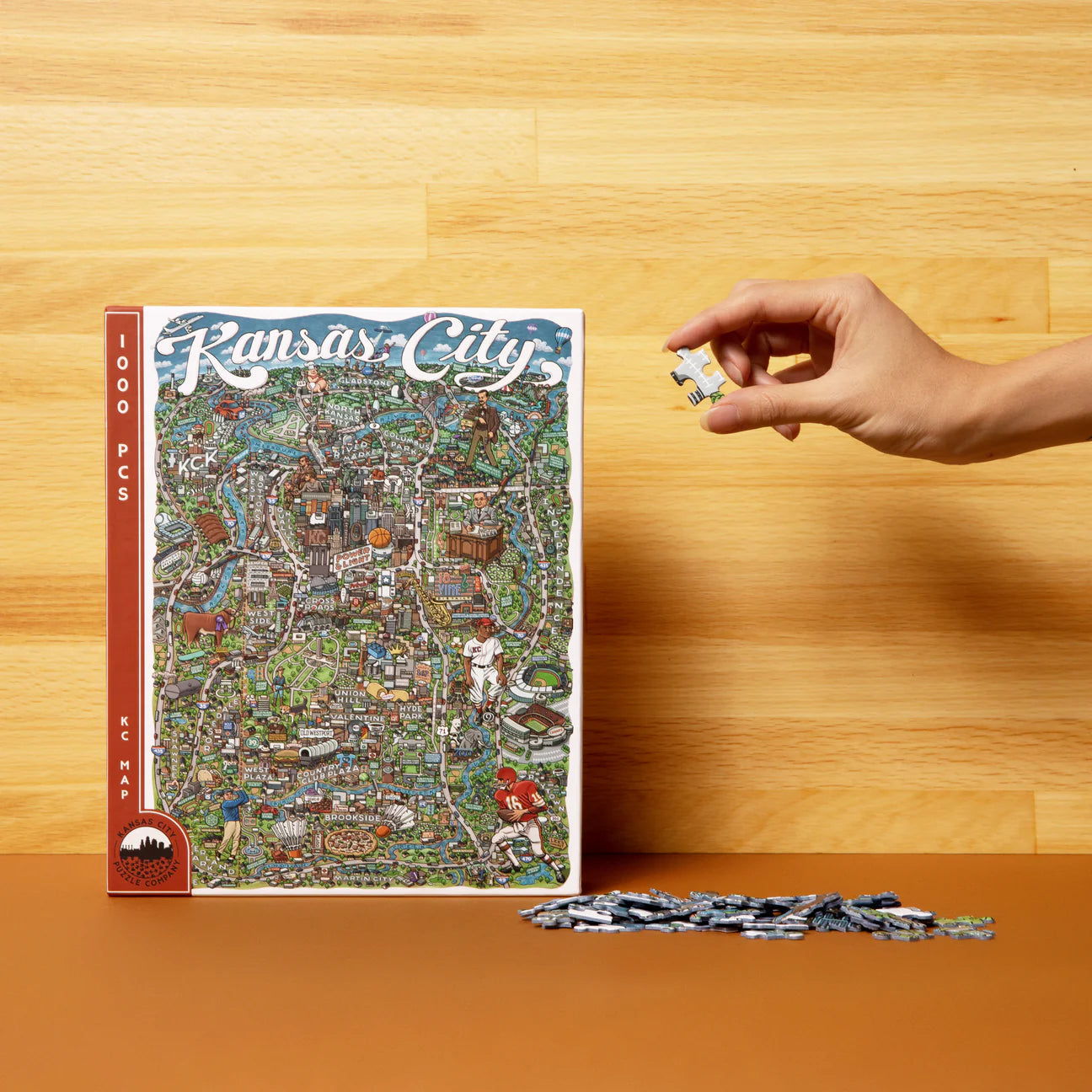 1000 pc Kansas City Puzzle Company - Kansas City Map