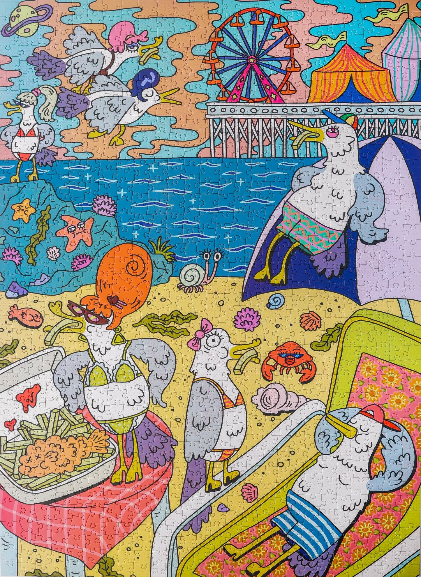 1000 pc Birdie Puzzle - Gull Trouble