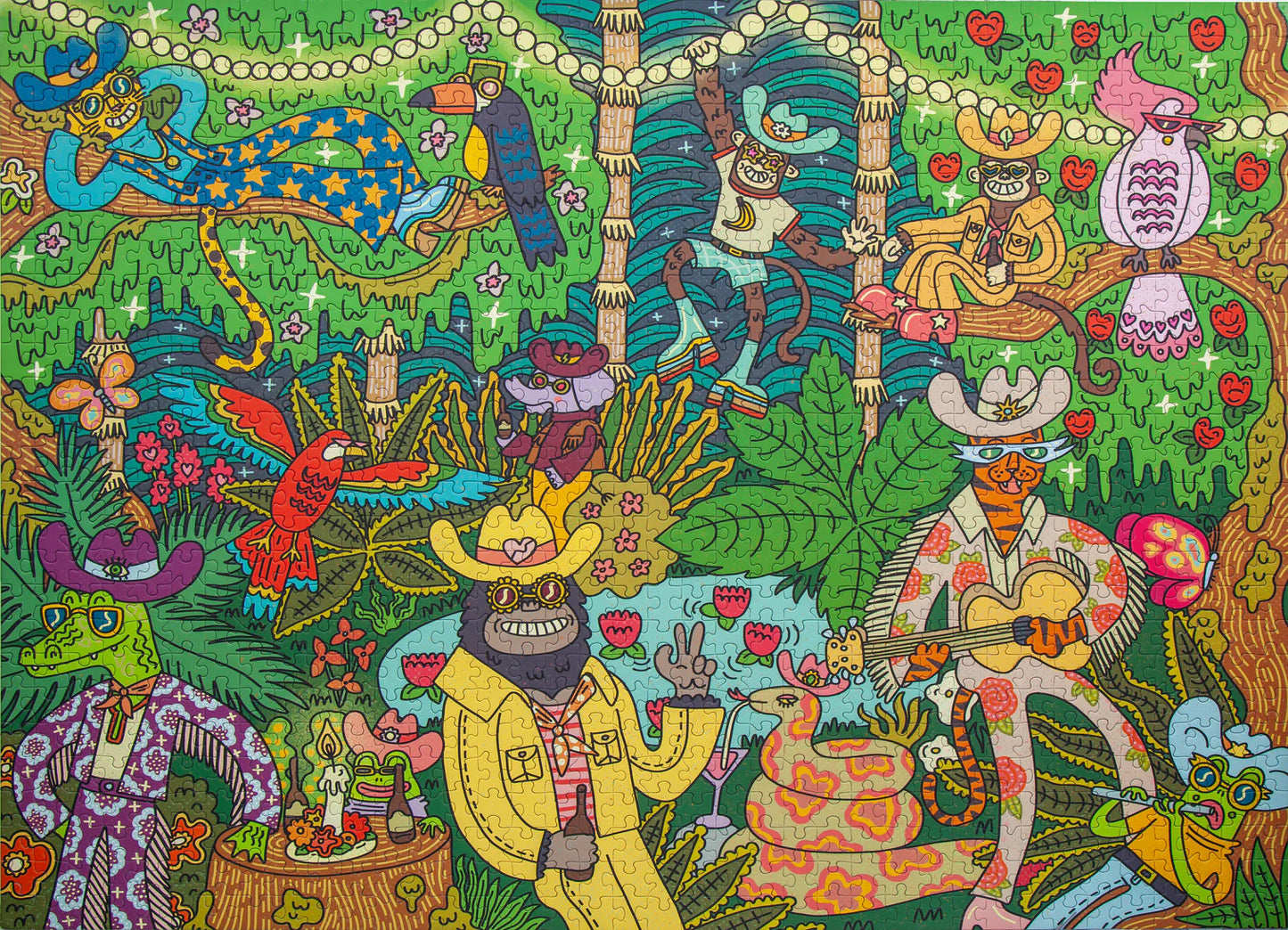 1000 pc Birdie Puzzle - Party Down