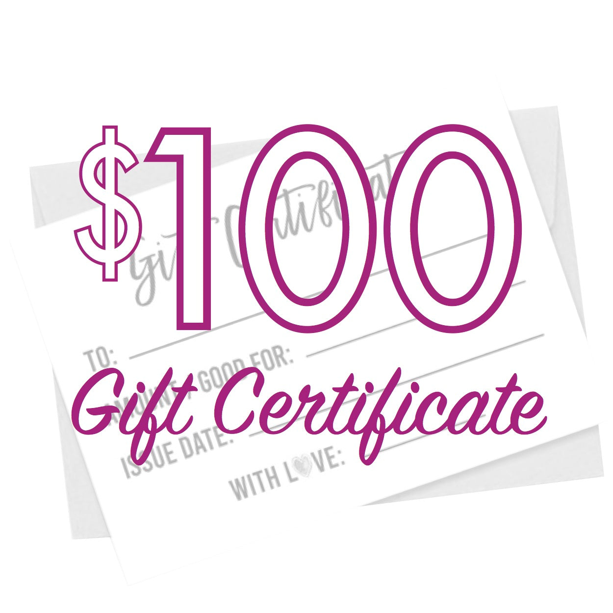 Online $100 Gift Certificate