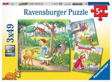 3x49 pc Rapunzel, Little Red Riding Hood, and the Frog Prince
