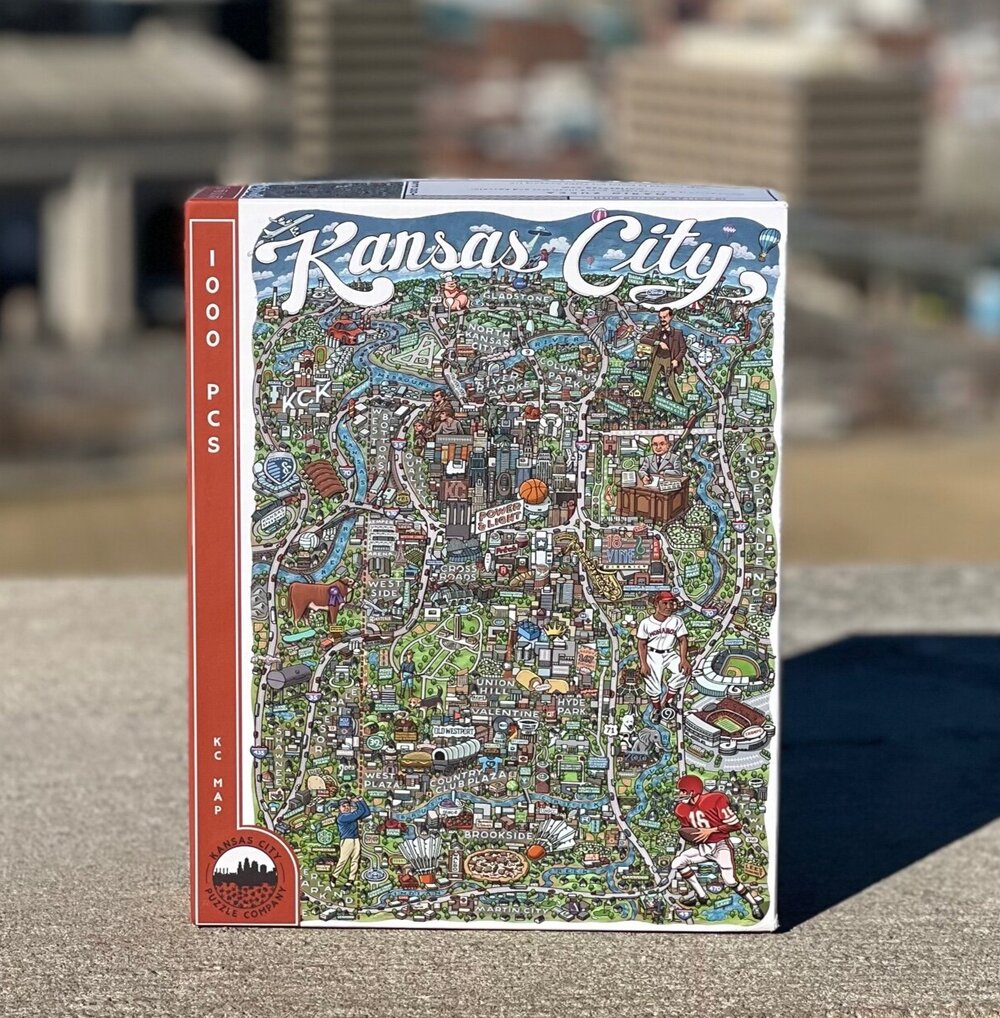 1000 pc Kansas City Puzzle Company - Kansas City Map